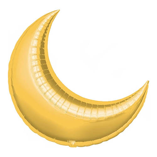 My Party Centre - Gold Crescent Super Shape Balloon - 26in