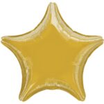 My Party Centre – Metallic Gold Star Foil Balloon – 19in