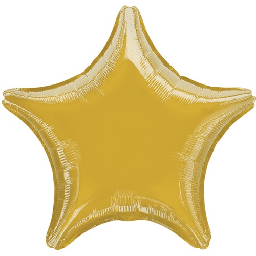 My Party Centre - Metallic Gold Star Foil Balloon - 19in