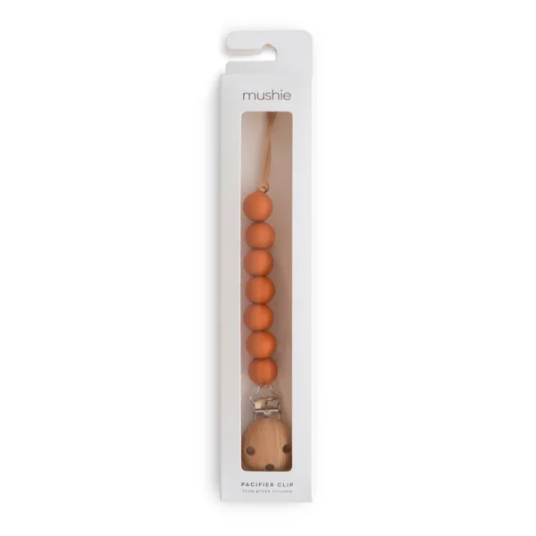 Mushie – Pacifier Clips Halo Clementine