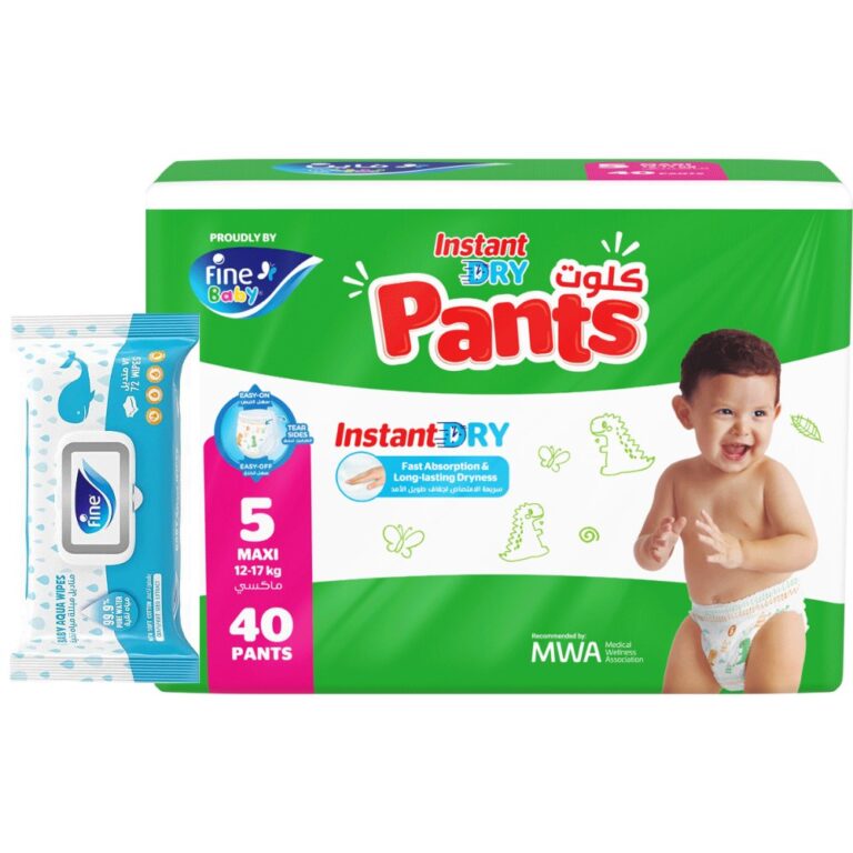 Fine - Baby Instant Dry Pants, 5 Maxi 12-17Kg 40 Pcs
