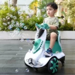 Pikkaboo – 4 Wheels Lights and Bubbles Electric Scooter – Green