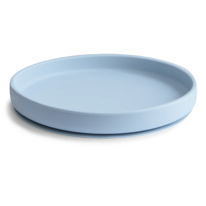 Mushie - Classic Silicone Suction Plate - Powder Blue