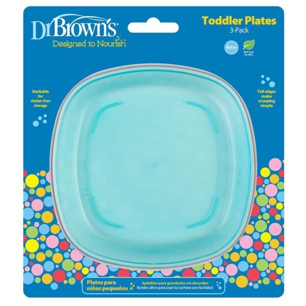 Dr. Browns – Toddler Plates, 3-Pack
