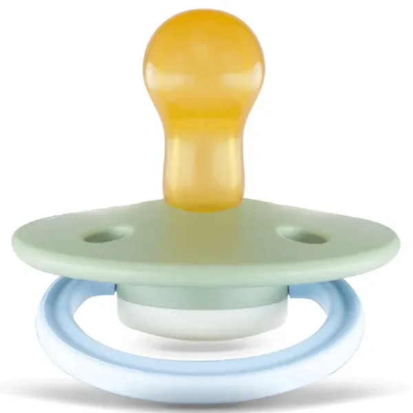 Rebael – Fashion Natural Rubber Round Pacifier Size 1 – Baby 0-6M 1-pack – Cloudy Pearly Elephant