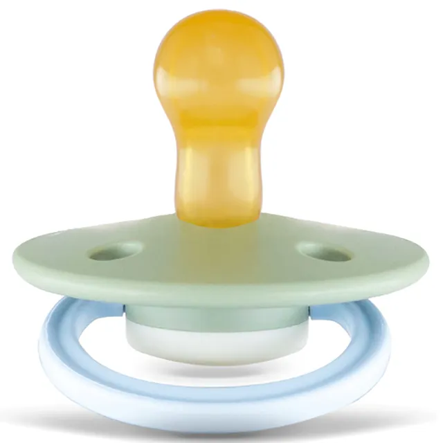 Rebael - Fashion Natural Rubber Round Pacifier Size 1 - Baby 0-6M 1-pack - Cloudy Pearly Elephant