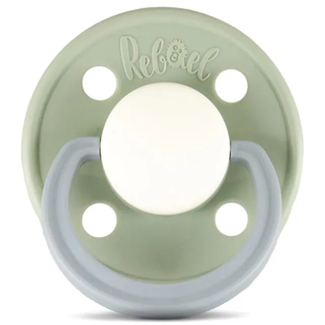 Rebael - Fashion Natural Rubber Round Pacifier Size 1 - Baby 0-6M 1-pack - Cloudy Pearly Pony