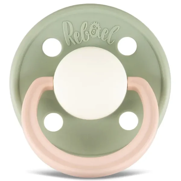 Rebael – Fashion Natural Rubber Round Pacifier Size 1 – Baby 0-6M 1-pack – Cloudy Pearly Poodle