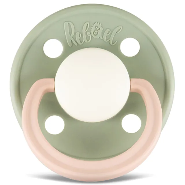 Rebael - Fashion Natural Rubber Round Pacifier Size 1 - Baby 0-6M 1-pack - Cloudy Pearly Poodle
