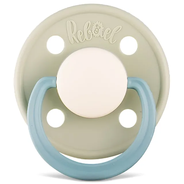 Rebael - Fashion Natural Rubber Round Pacifier Size 1 - Baby 0-6M 1-pack - Cloudy Pearly Snake