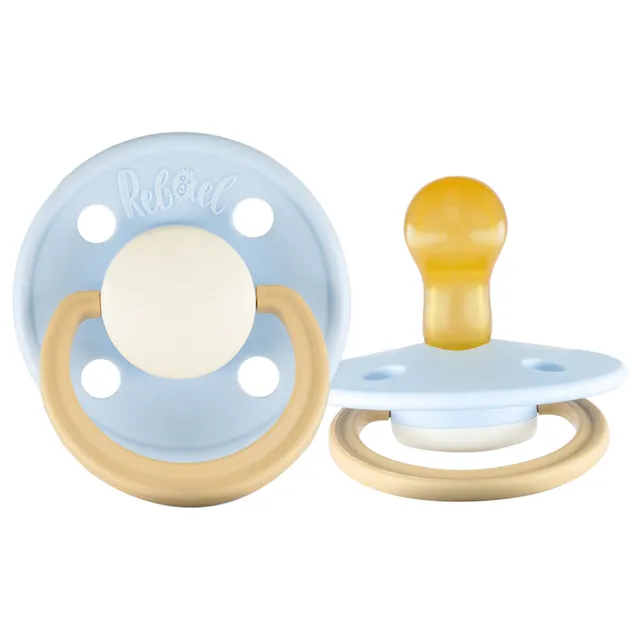 Rebael - Fashion Natural Rubber Round Pacifier Size 1 - Baby 0-6M 1-pack - Cold Pearly Lion