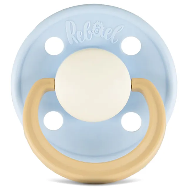 Rebael - Fashion Natural Rubber Round Pacifier Size 1 - Baby 0-6M 1-pack - Cold Pearly Lion