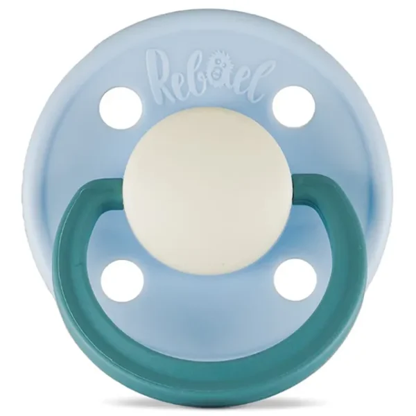 Rebael – Fashion Natural Rubber Round Pacifier Size 1 – Baby 0-6M 1-pack – Cold Pearly Snake