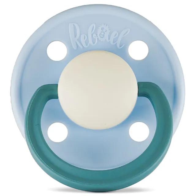 Rebael - Fashion Natural Rubber Round Pacifier Size 1 - Baby 0-6M 1-pack - Cold Pearly Snake