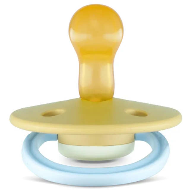 Rebael - Fashion Natural Rubber Round Pacifier Size 1 - Baby 0-6M 1-pack - Dusty Pearly Elephant
