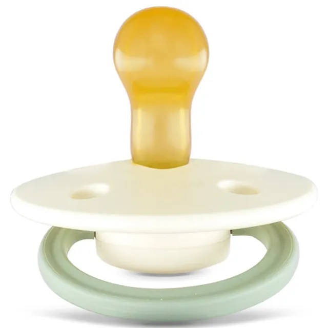 Rebael - Fashion Natural Rubber Round Pacifier Size 1 - Baby 0-6M 1-pack - Frosty Pearly Dolphin