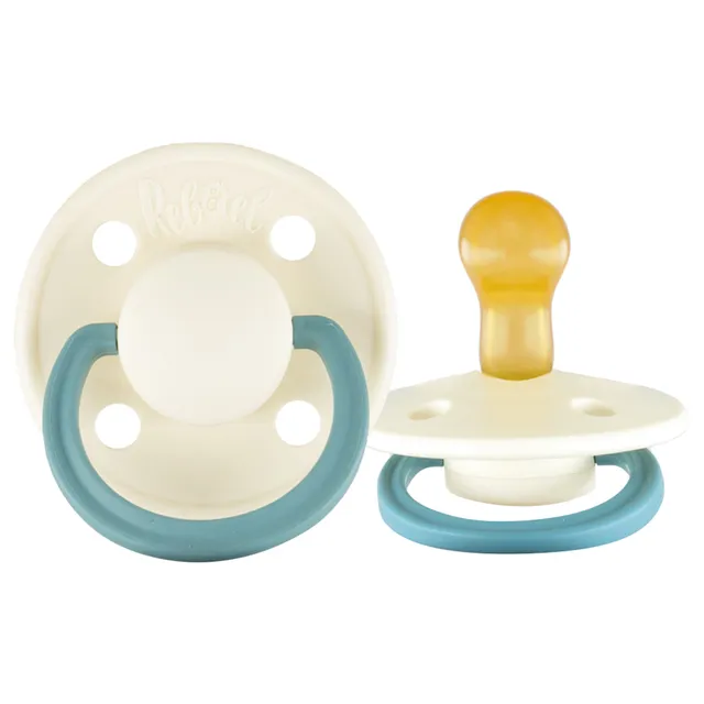 Rebael - Fashion Natural Rubber Round Pacifier Size 1 - Baby 0-6M 1-pack - Frosty Pearly Snake