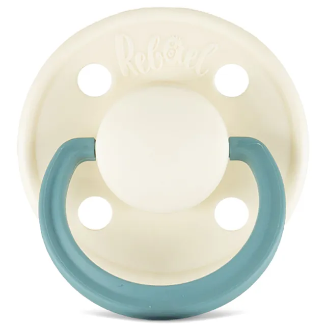 Rebael - Fashion Natural Rubber Round Pacifier Size 1 - Baby 0-6M 1-pack - Frosty Pearly Snake