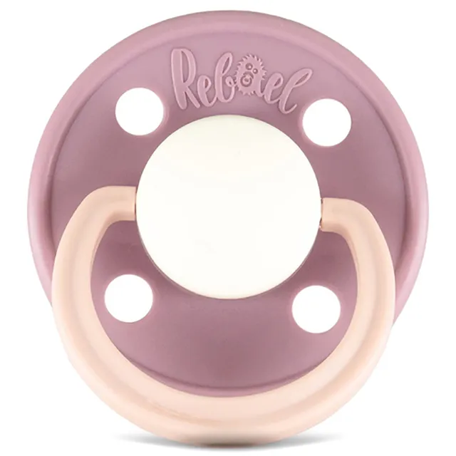 Rebael - Fashion Natural Rubber Round Pacifier Size 1 - Baby 0-6M 1-pack - Misty Pearly Poodle