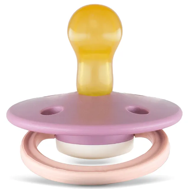 Rebael - Fashion Natural Rubber Round Pacifier Size 1 - Baby 0-6M 1-pack - Misty Pearly Poodle