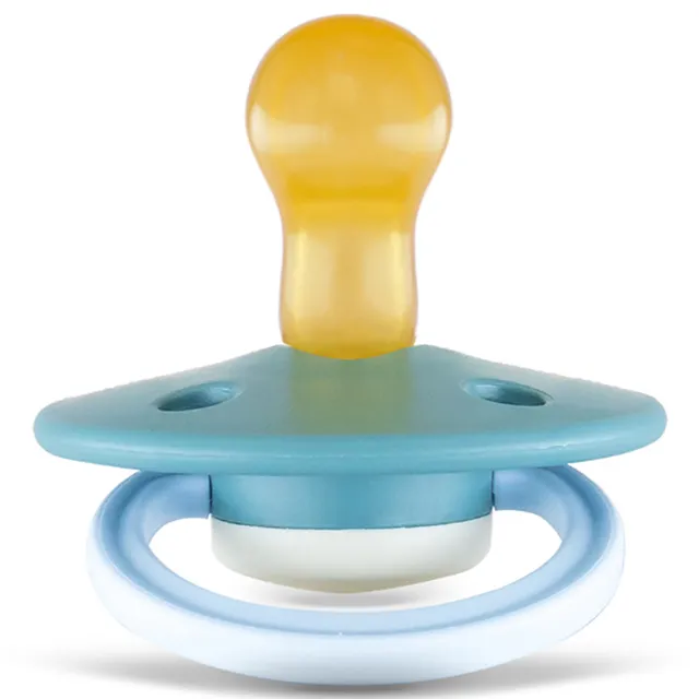 Rebael - Fashion Natural Rubber Round Pacifier Size 1 - Baby 0-6M 1-pack - Rainy Pearly Elephant