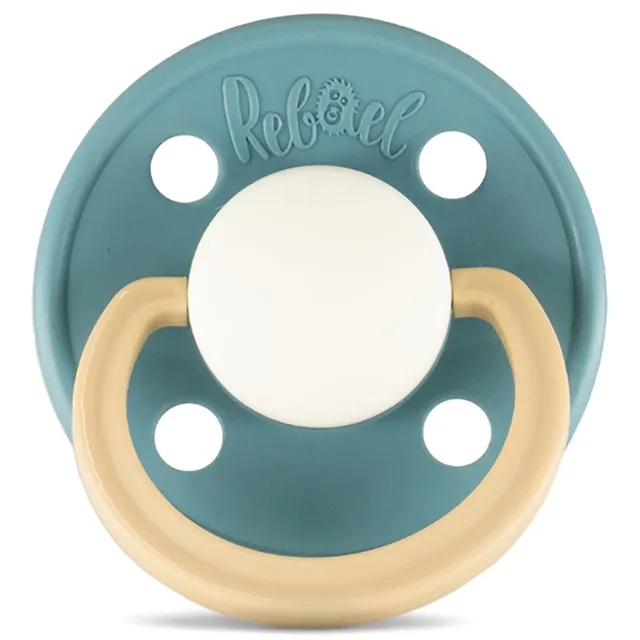 Rebael - Fashion Natural Rubber Round Pacifier Size 1 - Baby 0-6M 1-pack - Rainy Pearly Lion