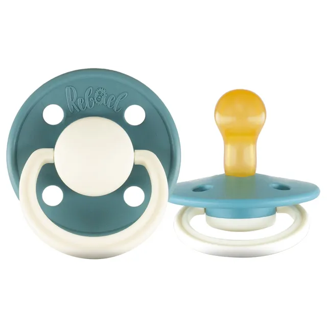 Rebael - Fashion Natural Rubber Round Pacifier Size 1 - Baby 0-6M 1-pack - Rainy Pearly Mouse