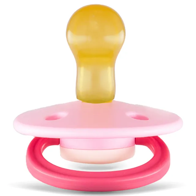 Rebael - Fashion Natural Rubber Round Pacifier Size 1 - Baby 0-6M 1-pack - Rising Pearly Lobster