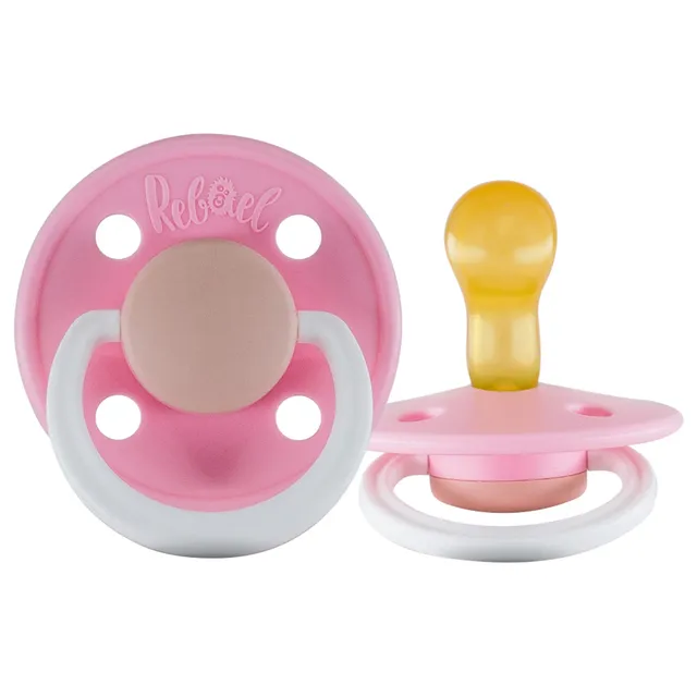 Rebael - Fashion Natural Rubber Round Pacifier Size 1 - Baby 0-6M 1-pack - Rising Soft Fox