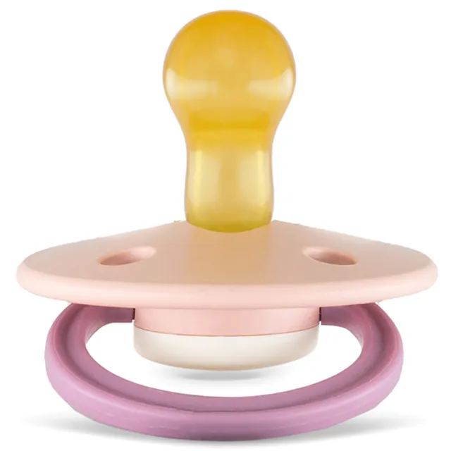 Rebael - Fashion Natural Rubber Round Pacifier Size 1 - Baby 0-6M 1-pack - Tornado Pearly Rhino