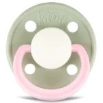 Rebael – Fashion Natural Rubber Round Pacifier Size 2 – Baby 6M+ 1-pack – Cloudy Pearly Flamingo