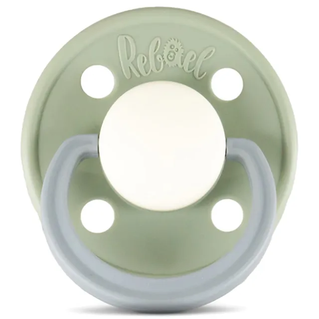 Rebael - Fashion Natural Rubber Round Pacifier Size 2 - Baby 6M+ 1-pack - Cloudy Pearly Pony