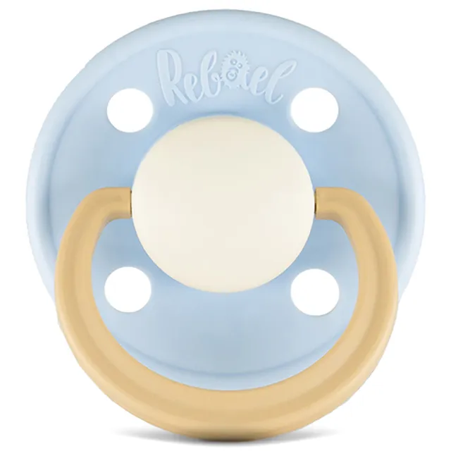 Rebael - Fashion Natural Rubber Round Pacifier Size 2 - Baby 6M+ 1-pack - Cold Pearly Lion