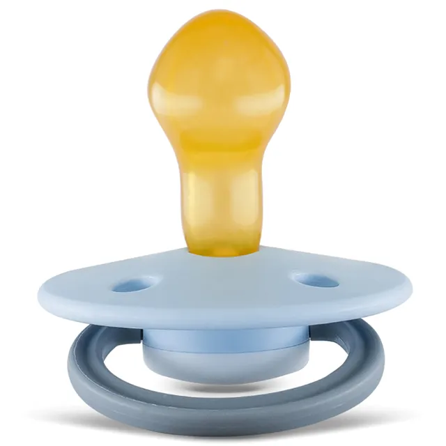 Rebael - Fashion Natural Rubber Round Pacifier Size 2 - Baby 6M+ 1-pack - Cold White Pony