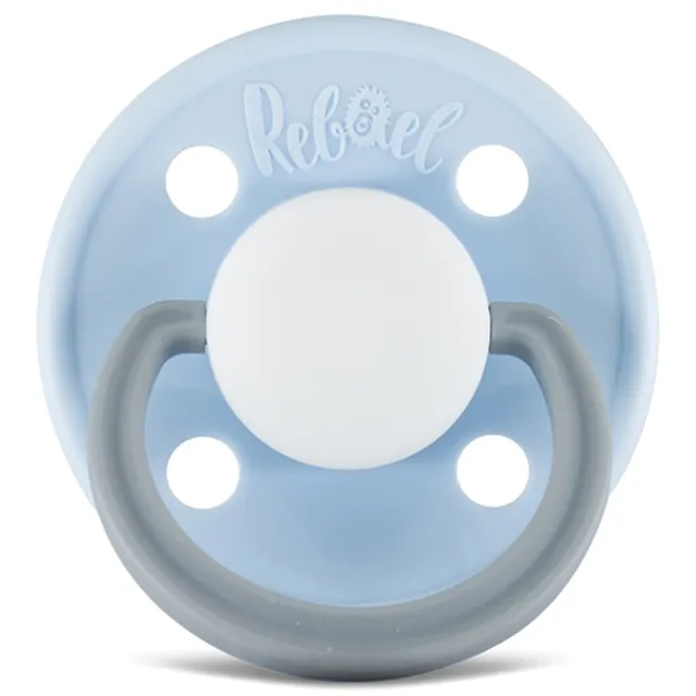 Rebael - Fashion Natural Rubber Round Pacifier Size 2 - Baby 6M+ 1-pack - Cold White Pony
