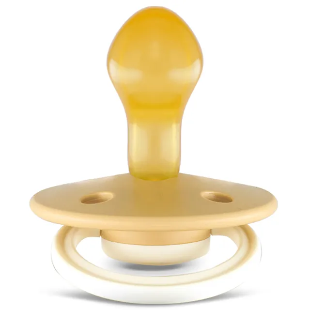 Rebael - Fashion Natural Rubber Round Pacifier Size 2 - Baby 6M+ 1-pack - Dusty Pearly Mouse