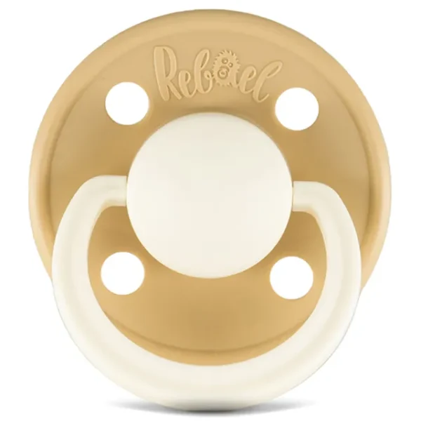 Rebael – Fashion Natural Rubber Round Pacifier Size 2 – Baby 6M+ 1-pack – Dusty Pearly Mouse