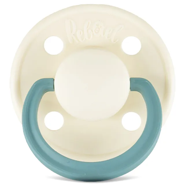 Rebael - Fashion Natural Rubber Round Pacifier Size 2 - Baby 6M+ 1-pack - Frosty Pearly Snake