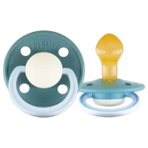 Rebael – Fashion Natural Rubber Round Pacifier Size 2 – Baby 6M+ 1-pack – Rainy Pearly Elephant