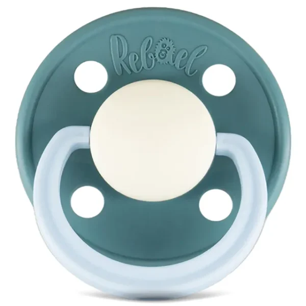 Rebael – Fashion Natural Rubber Round Pacifier Size 2 – Baby 6M+ 1-pack – Rainy Pearly Elephant