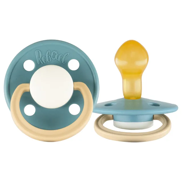Rebael - Fashion Natural Rubber Round Pacifier Size 2 - Baby 6M+ 1-pack - Rainy Pearly Lion