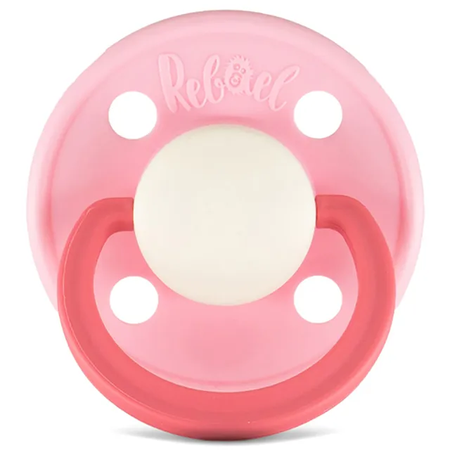 Rebael - Fashion Natural Rubber Round Pacifier Size 2 - Baby 6M+ 1-pack - Rising Pearly Lobster