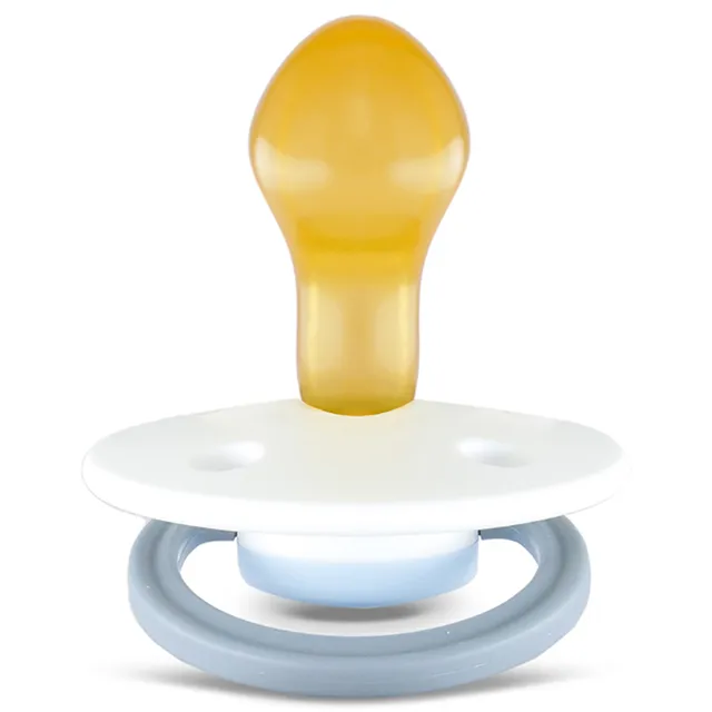 Rebael - Fashion Natural Rubber Round Pacifier Size 2 - Baby 6M+ 1-pack - Snowy Sky Pony