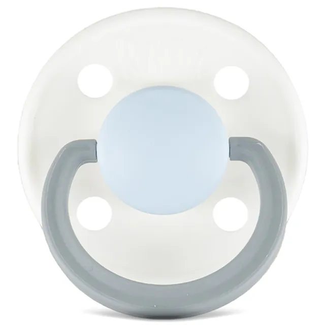 Rebael - Fashion Natural Rubber Round Pacifier Size 2 - Baby 6M+ 1-pack - Snowy Sky Pony