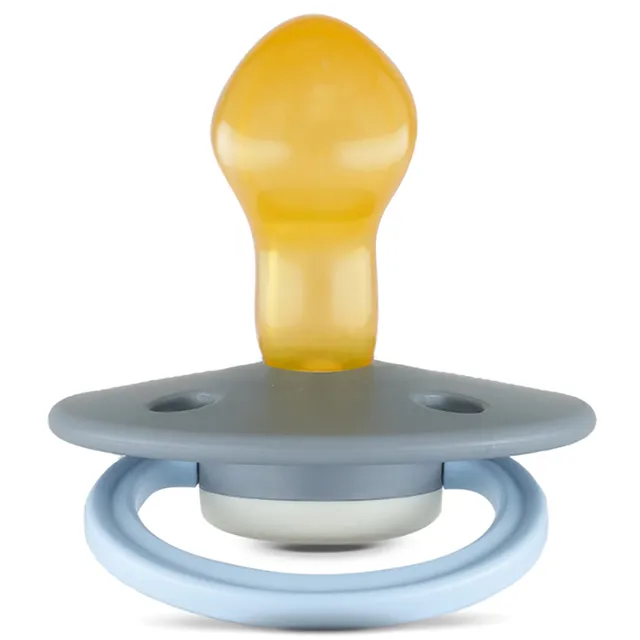 Rebael - Fashion Natural Rubber Round Pacifier Size 2 - Baby 6M+ 1-pack - Stormy Pearly Elephant