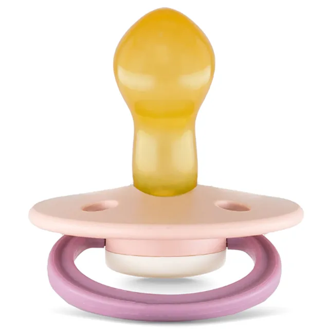 Rebael - Fashion Natural Rubber Round Pacifier Size 2 - Baby 6M+ 1-pack - Tornado Pearly Rhino