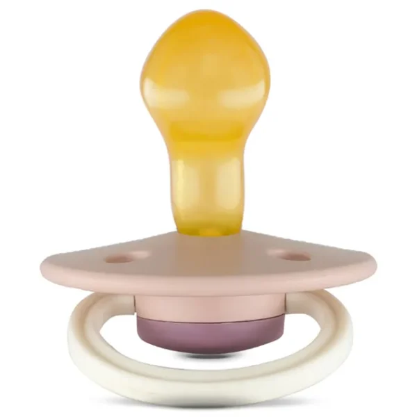 Rebael – Fashion Natural Rubber Round Pacifier Size 2 – Baby 6M+ 1-pack – Tornado Plum Mouse