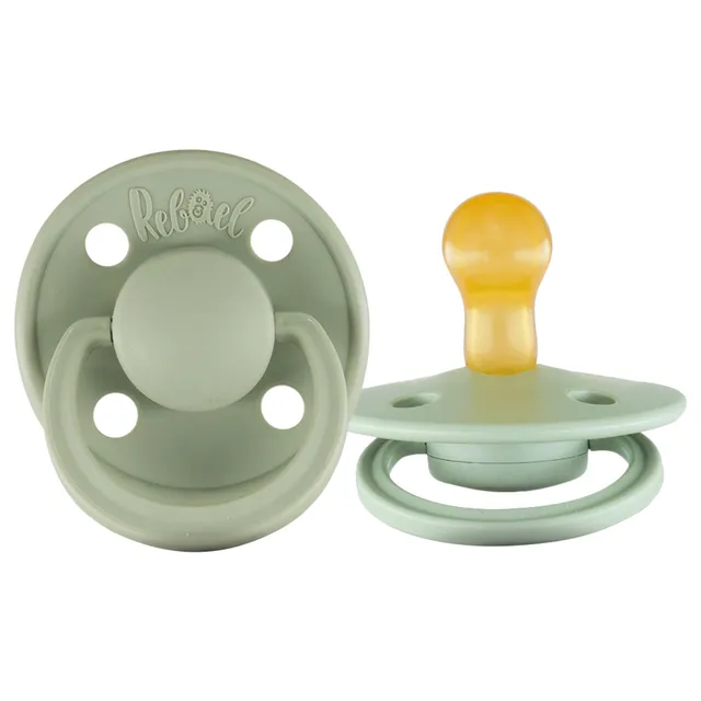 Rebael - Mono Natural Rubber Round Pacifier Size 1 - Baby 0-6M 1-pack - Laurel