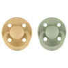 Rebael – Mono Natural Rubber Round Pacifier Size 1 – Baby 0-6M 2-pack – Laurel Almond