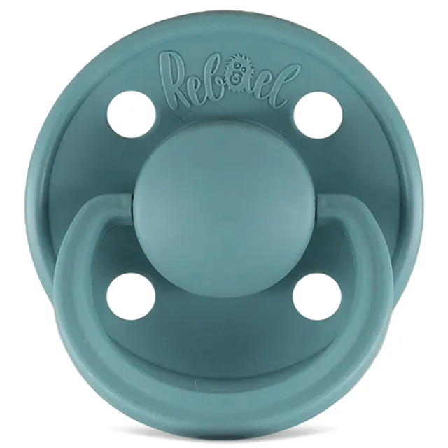 Rebael - Mono Natural Rubber Round Pacifier Size 1 - Baby 0-6M 1-pack - Powder